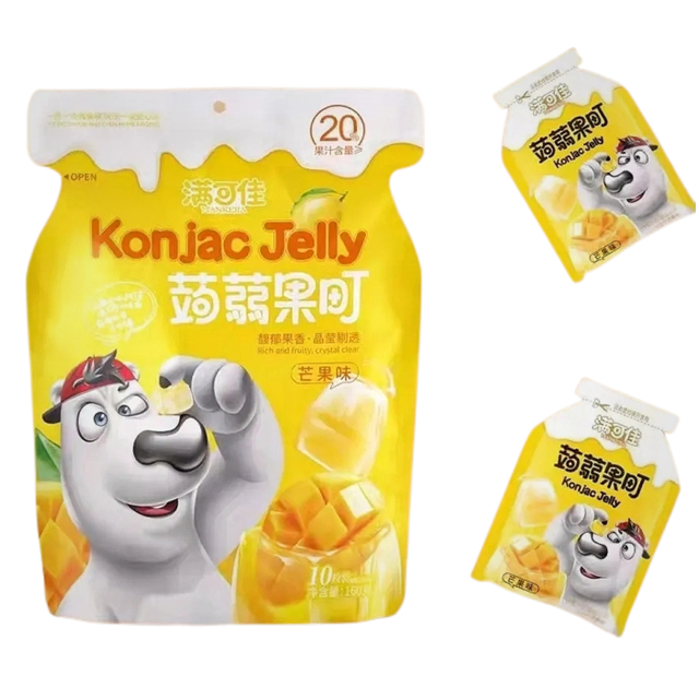 Chewy Juicy Konjac желе свежие фрукты низкие калории 160 г в одной упаковке 4 вкуса