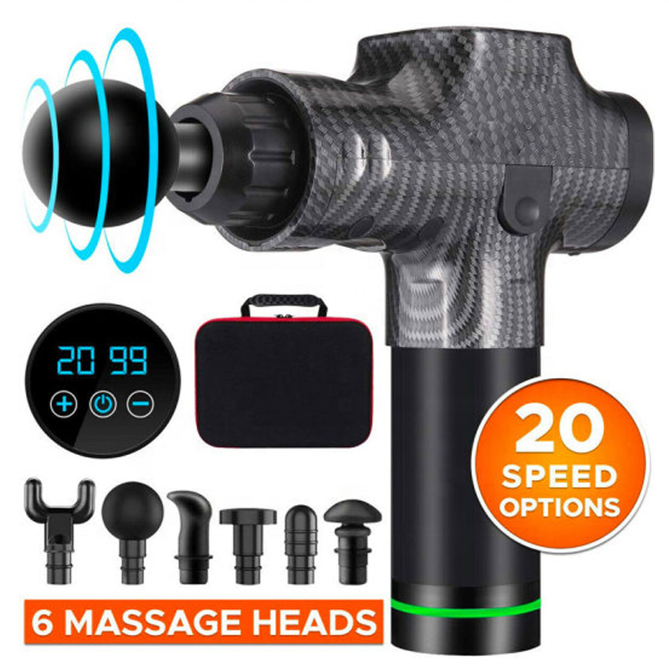 2021 percussion mini adjustable vibration hypervolt booster deep muscle tissue massager gun 20 speed with lcd screen massage gun