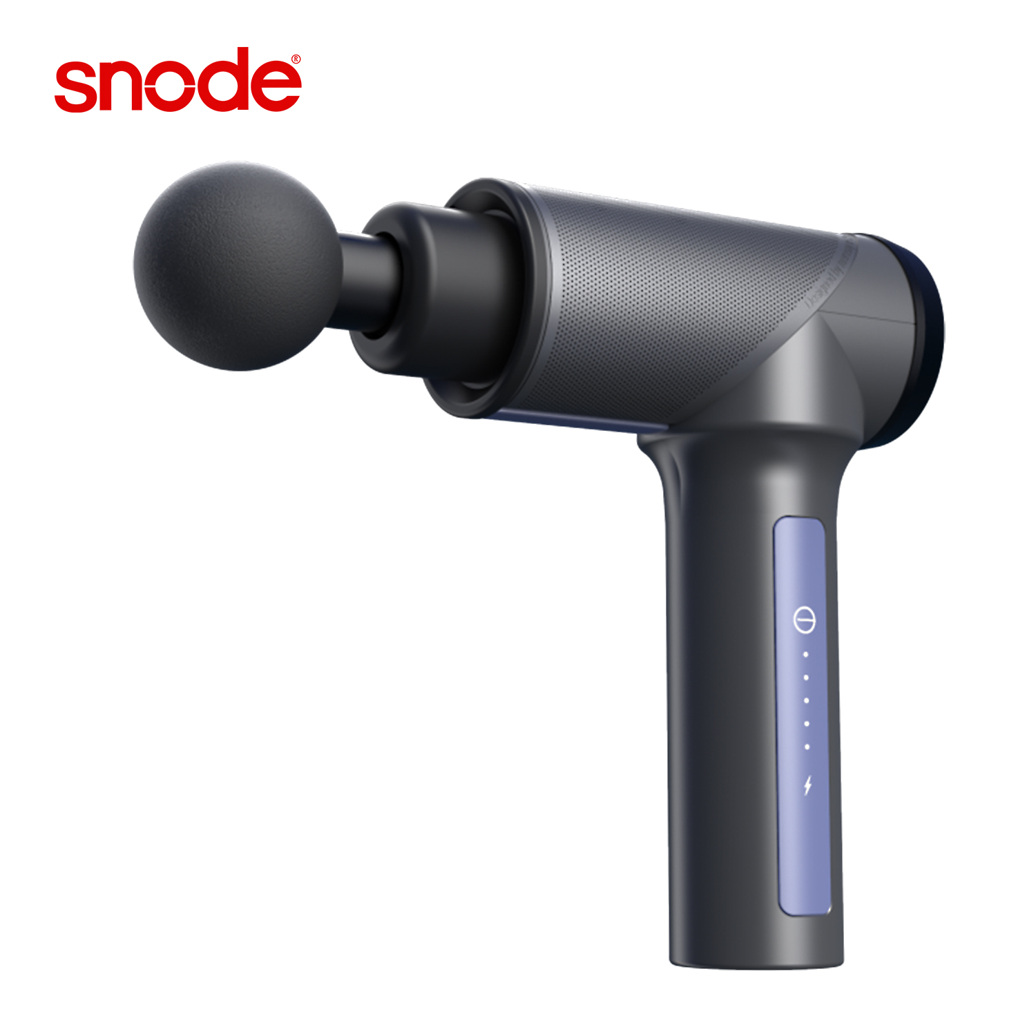Массажный пистолет SNODE F1, пистолет для глубоких тканей со светодиодной подсветкой для уровней скорости, Различные массажные головки для облегчения боли в мышцах