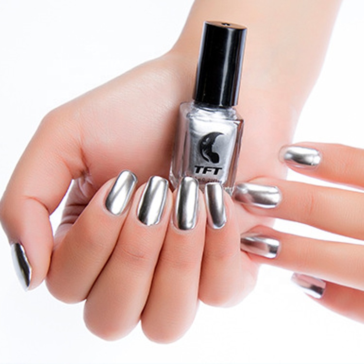 Private Label 6ML Colorful Chrome Gel Primer Base & Top Coat Wholesale Gold Silver Blue Black Metallic Mirror Design Nail Polish