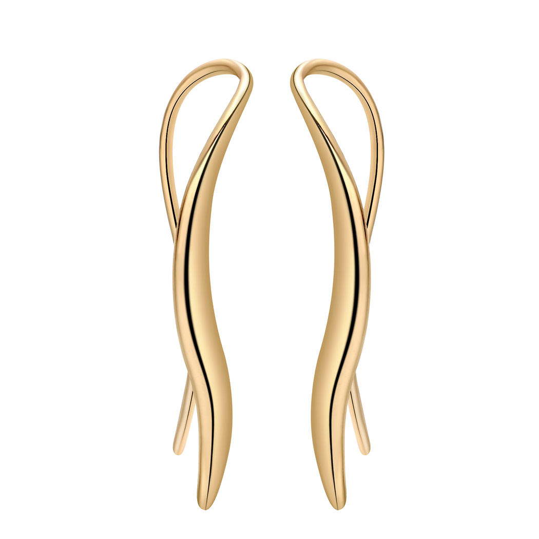 New Arrival Earrings Temperament Model Drop Earrings Female Metal S Curve Design Jewelry Earrings for Ladies