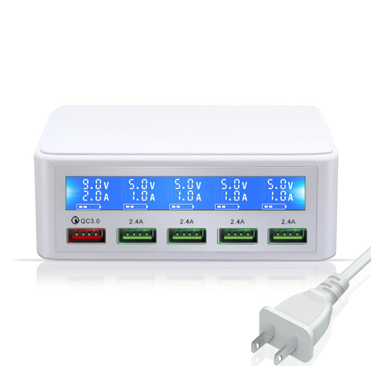 DP ЕС 5-станция зарядного устройства с портом usb для быстрой зарядки 3,0 со светодиодным цифровым дисплеем зарядное устройство для мобильных телефонов и планшетов