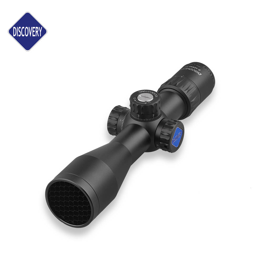 Discovery Scope, VT-3 3-12X44SF, второй фокусный план, диаметр трубки 30 мм, сетка LR, с солнцезащитным козырьком