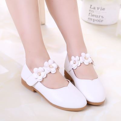 Kids Flats Girls Fashion Flowers Princess Shoes Children's Girls Ballerina Slip-on Party Dress Shoe For Toddler/little Kid