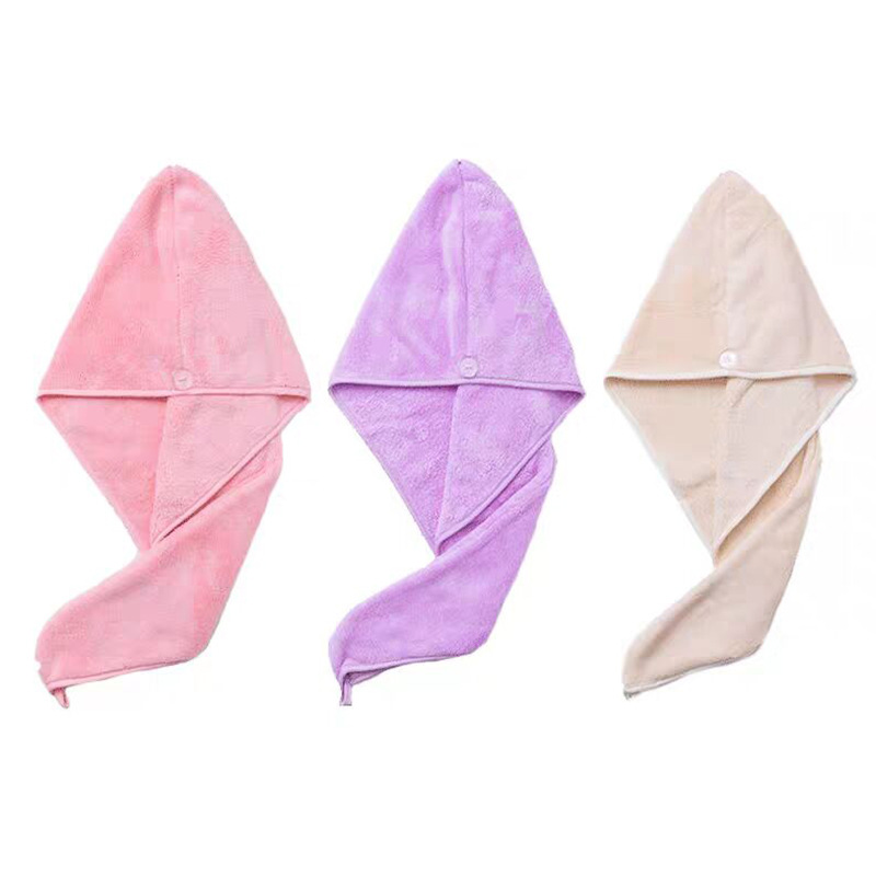 Super Absorbent Fast Microfiber Drying Bath Spa Head Turban Hair Wrap Towel