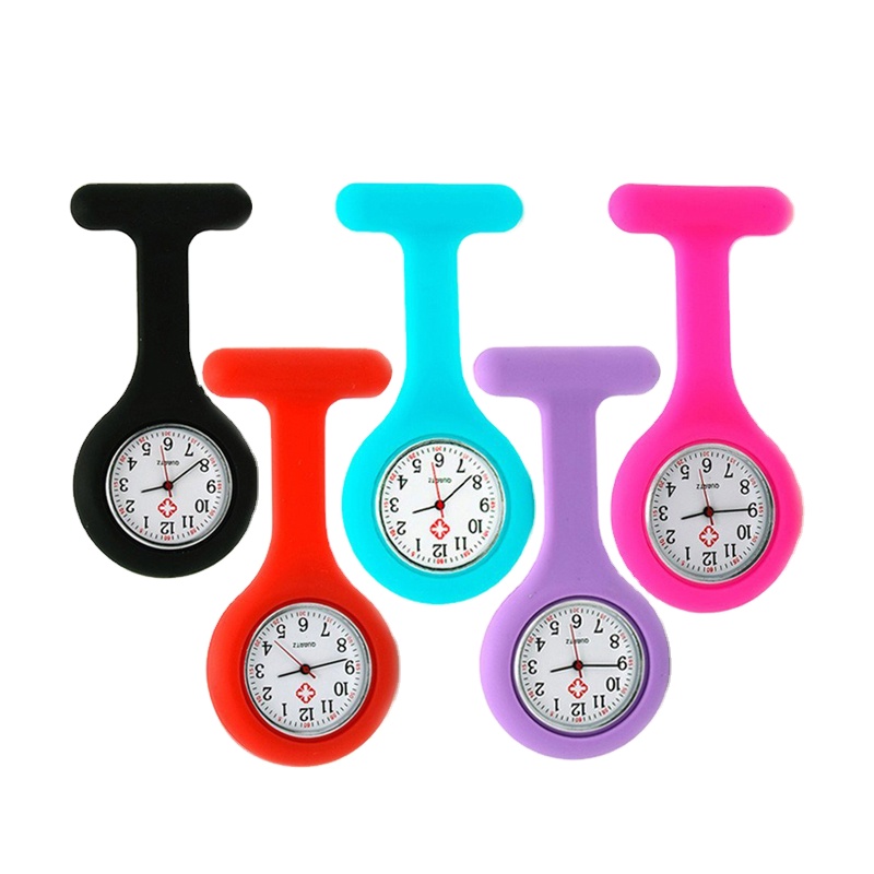 Silicone Colorful Portable Waterproof Pocket Nurse Watch