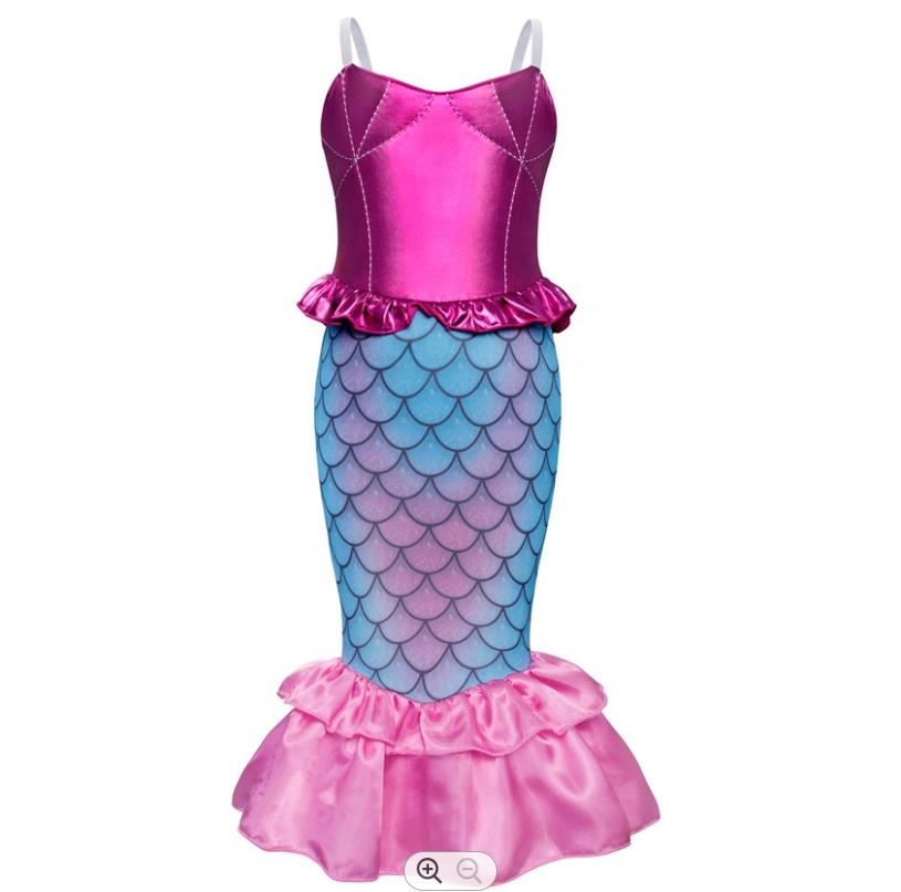 Halloween Costume Fairy Princess Dresses Anime Cosplay Mermaid Dress for Kids Halloween Clothes