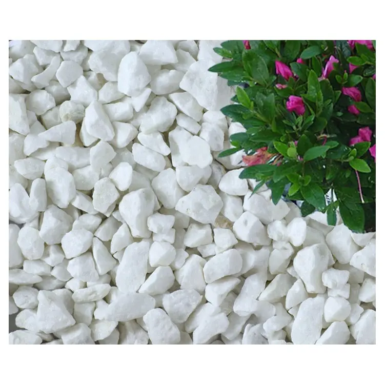 White Wash Quartz Decorative Gravel Stone For Plant