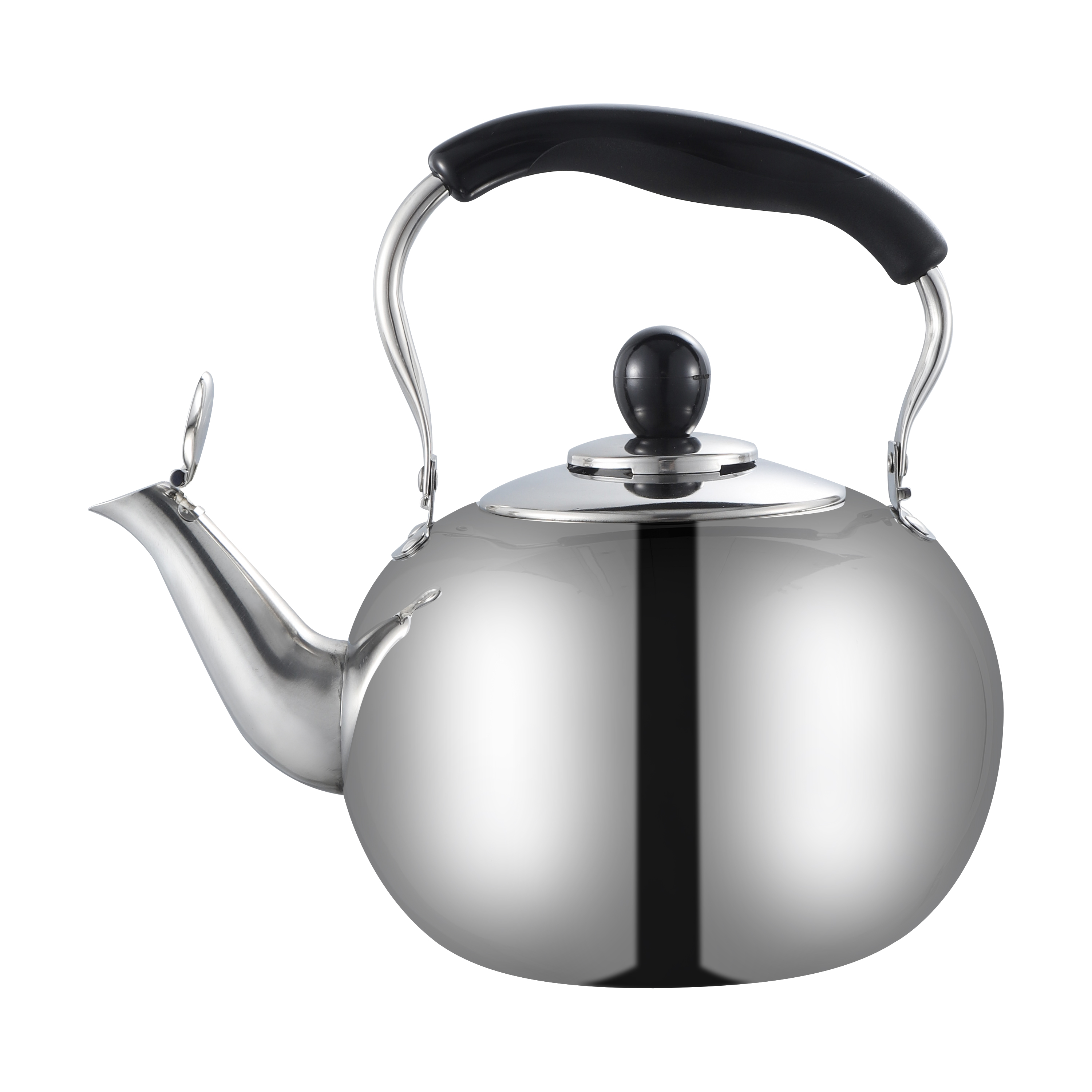 New Stainless Steel Tea Kettle Stove top Whistling Teakettle Teapot For Indoor Camping