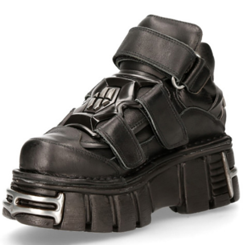 Dropshipping Custom Logo 2022 New Punk Style Ladies Chunky Sneakers Gothic Metal Platform Shoes for Women