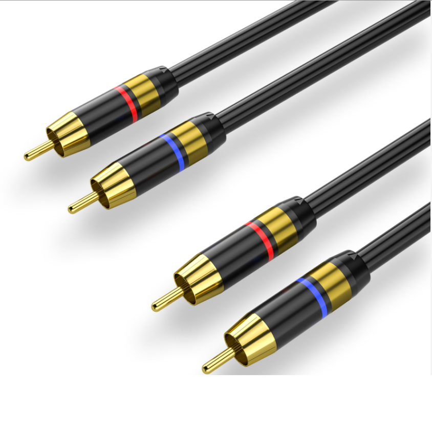 Профессиональный стерео Aux 24K позолоченный штекер динамик Rca 2rca 3 rca аудио кабель