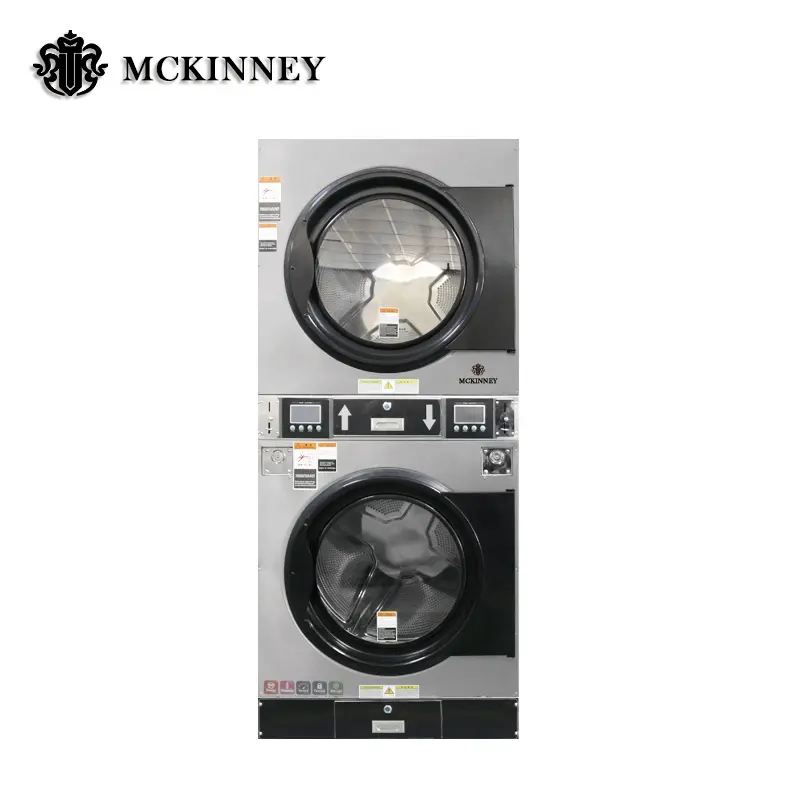 Laundry Washing Machine Automatic Double Stack Washing Equipment and Dryer