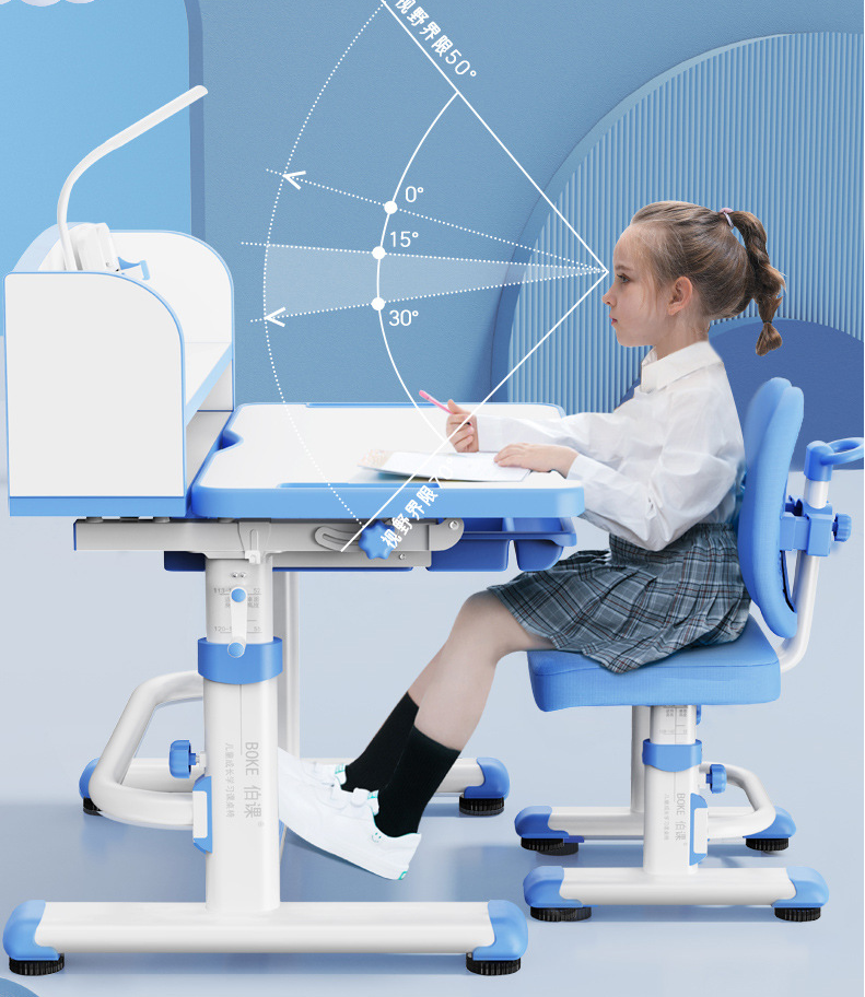 qifan children adjustable high blue pink white green color folding luxury student study desk