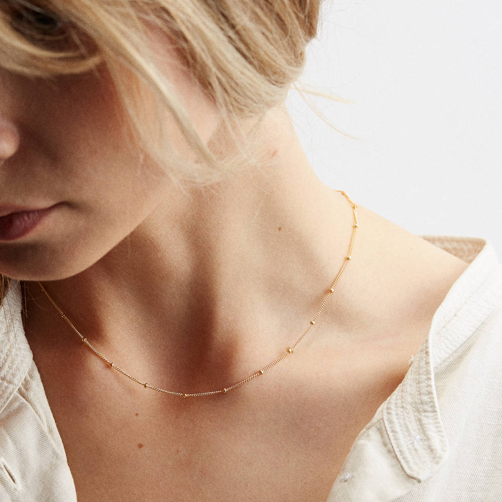 fashion jewelry dainty link thin chain size adjustable stainless steel necklace 2021 trendy