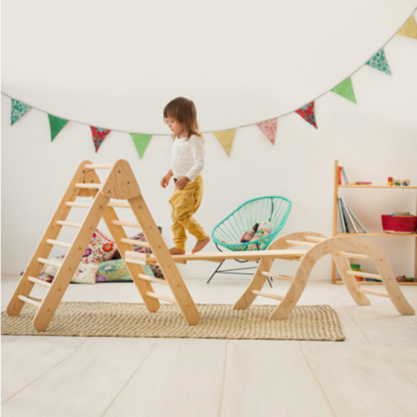 Winning Climbing Step Triangle Play Gym Toy Kids Pikler climbing frame indoor toy baby furniture