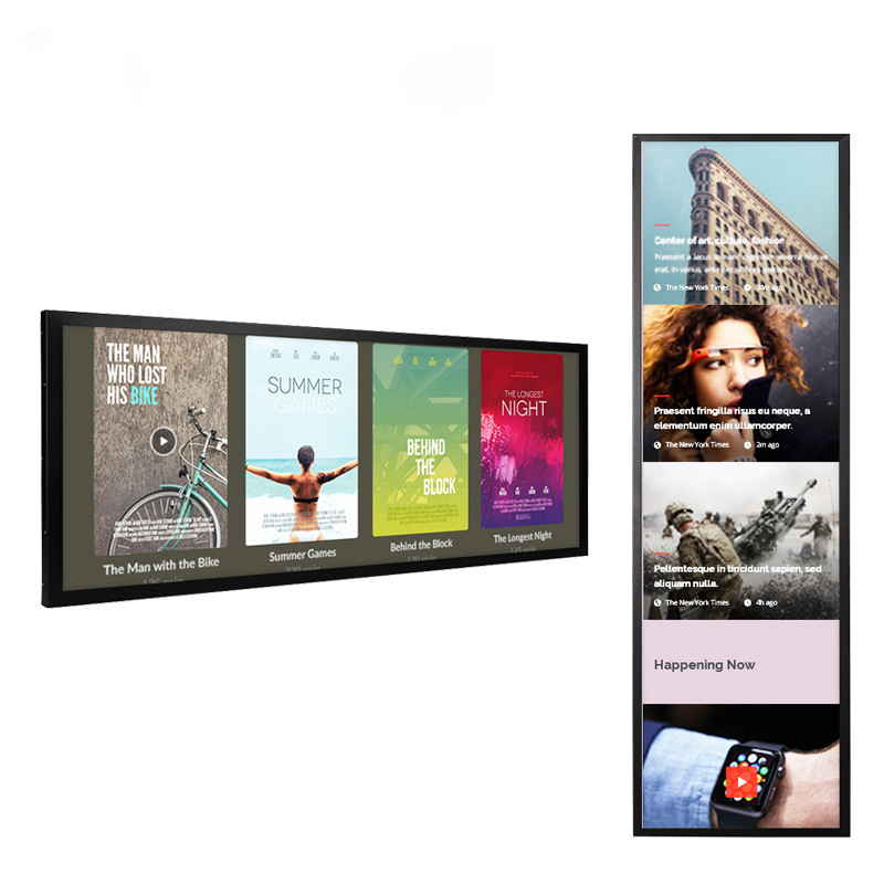 Customized 55 Inch Lcd tv Wall Digital Signage Wall mount 32 Inch Lcd Backdrop Wall tv Lcd