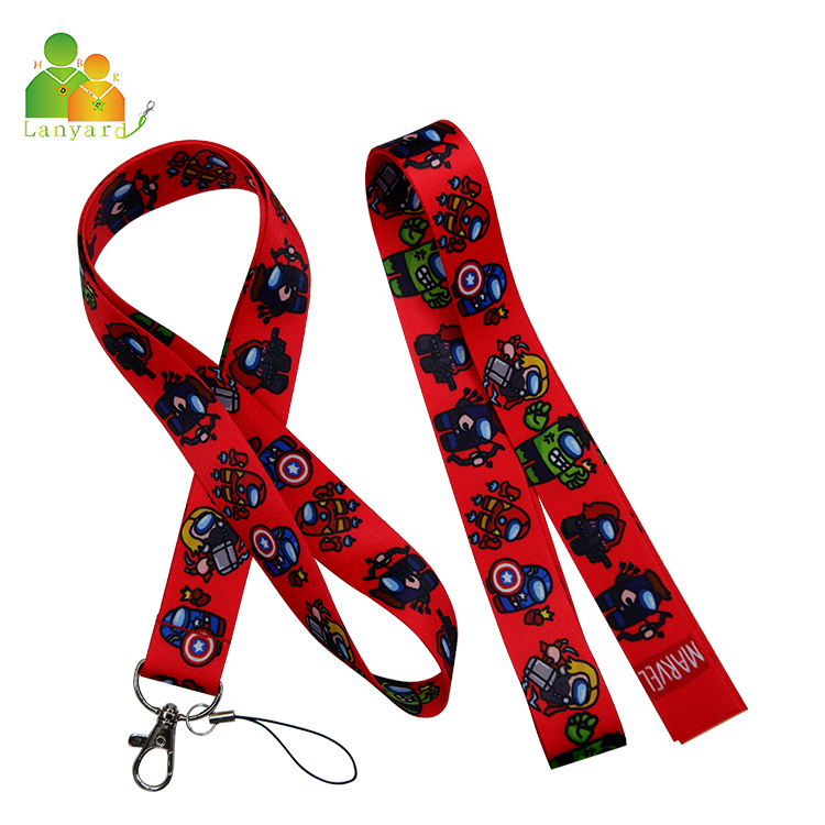 Wholesale fashion lanyard custom logo keychains polyester lanyard