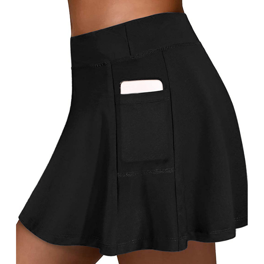 2021 Custom Pleated Gym Wear Sexy Women Sportswear Built-In Shorts Golf Tennis Skirt