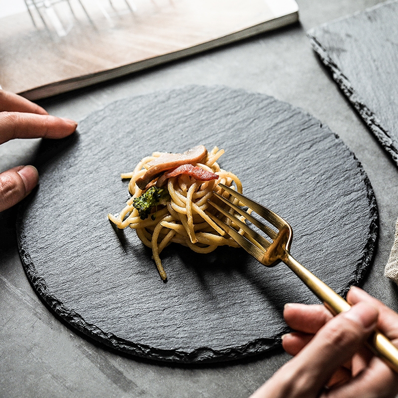 premium restaurant tableware natural edge slate cheese slate pizza board