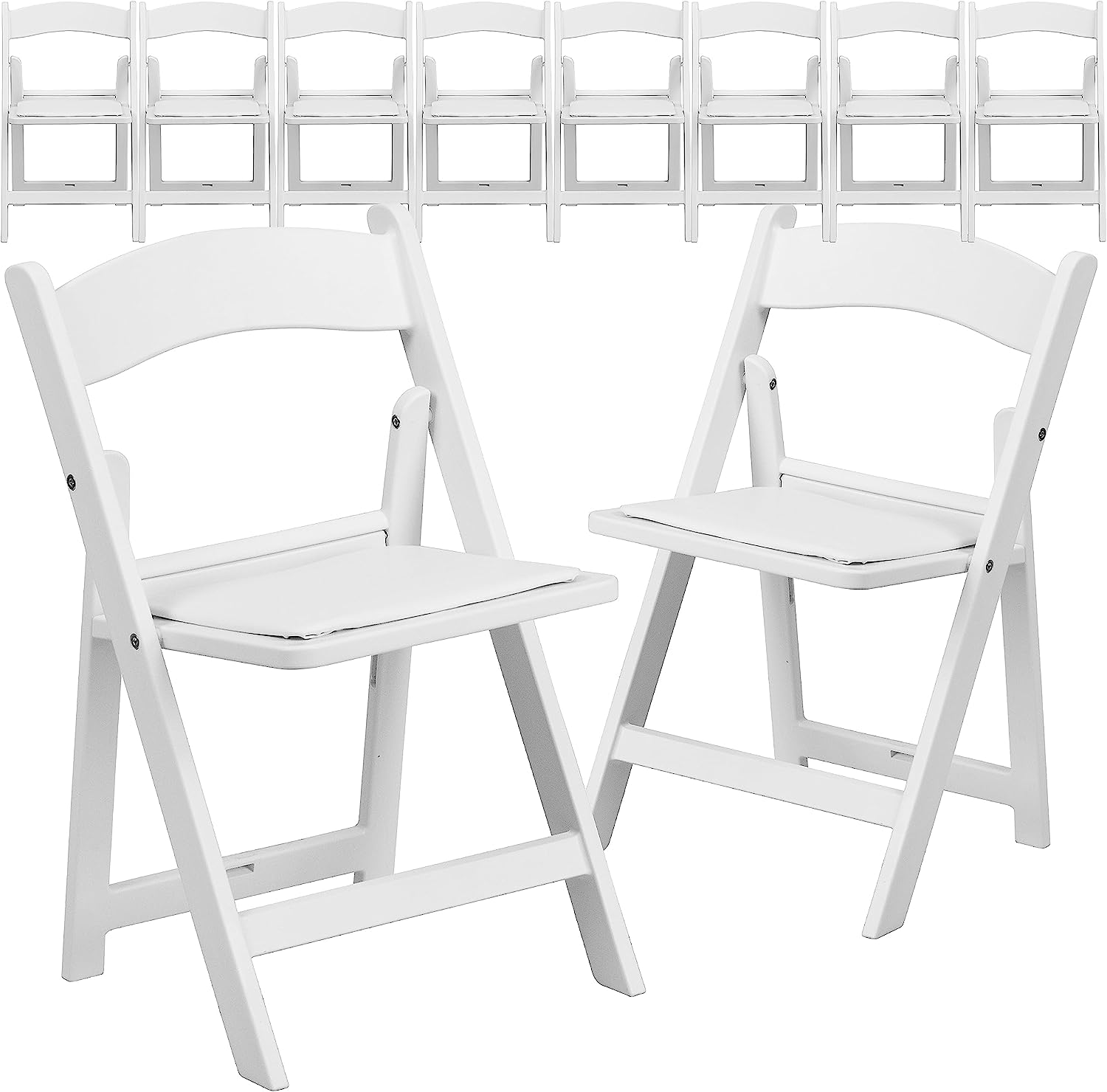 Best Selling Wooden Folding Chairs Weeding Chairs Kids White Resin Folding Event Party Chair with Vinyl Padded Seat