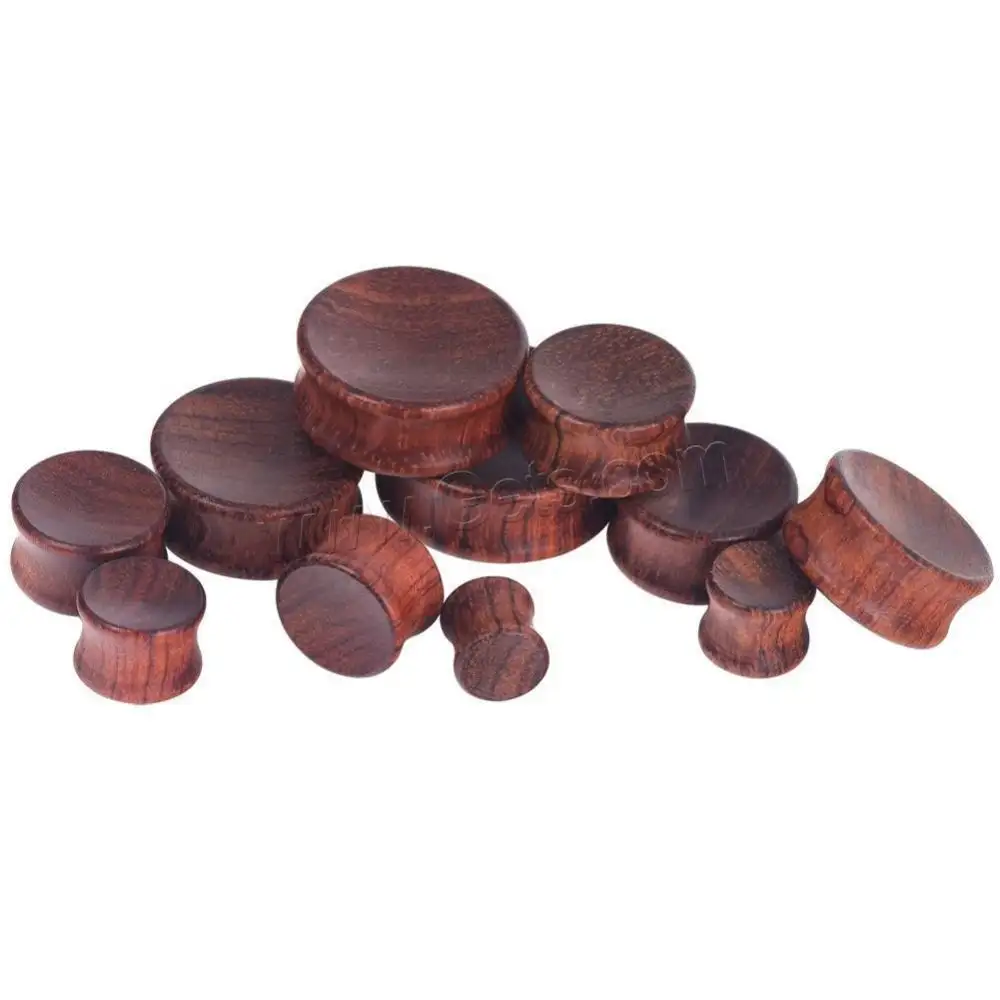 wholesale Fashion Piercing Tunnel Wood fashion jewelry & Unisex & different size for choice brown 1459767