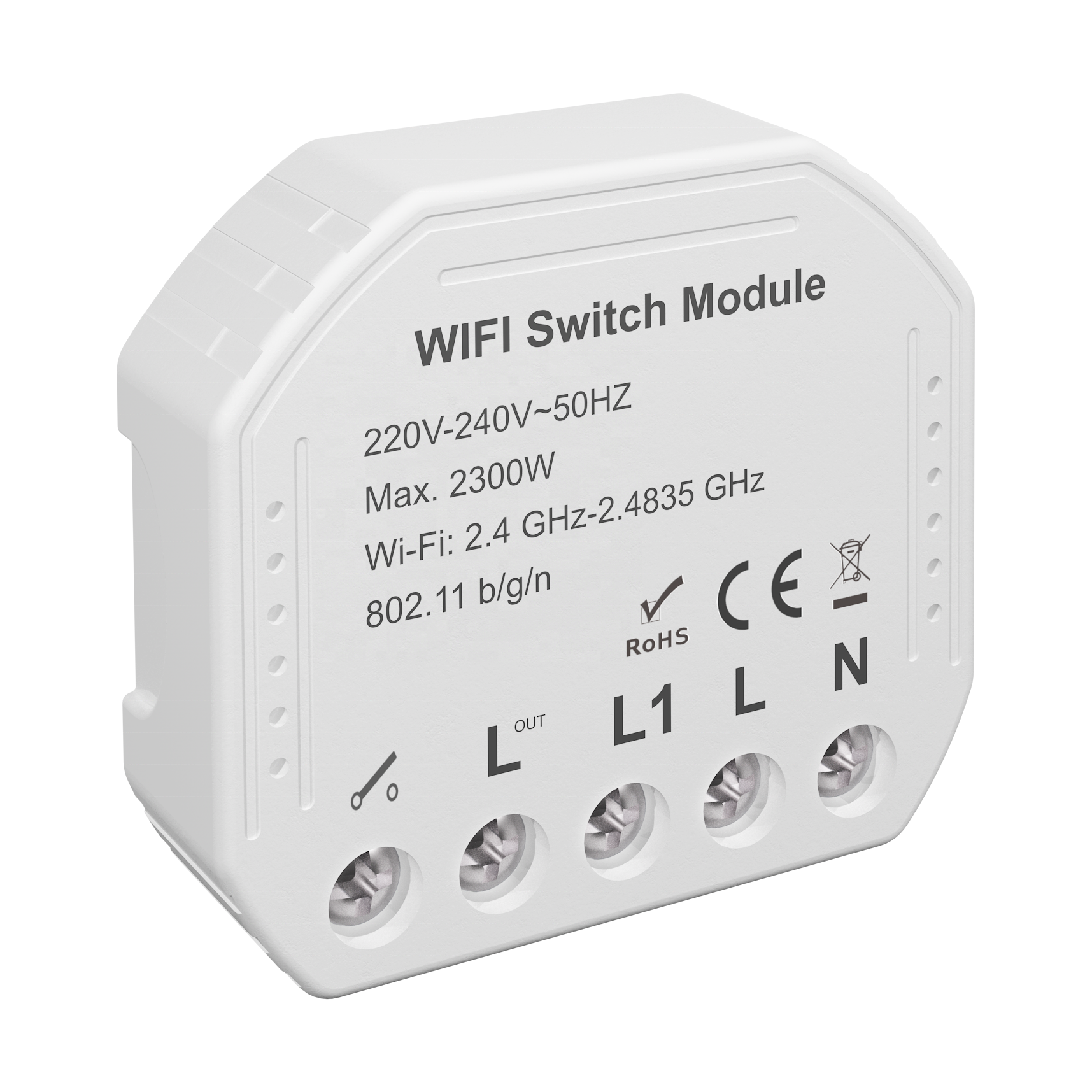 Умный выключатель Wi-Fi Tuya Basic, 10 А, беспроводной переключатель для домашнего освещения, работает с Alexa
