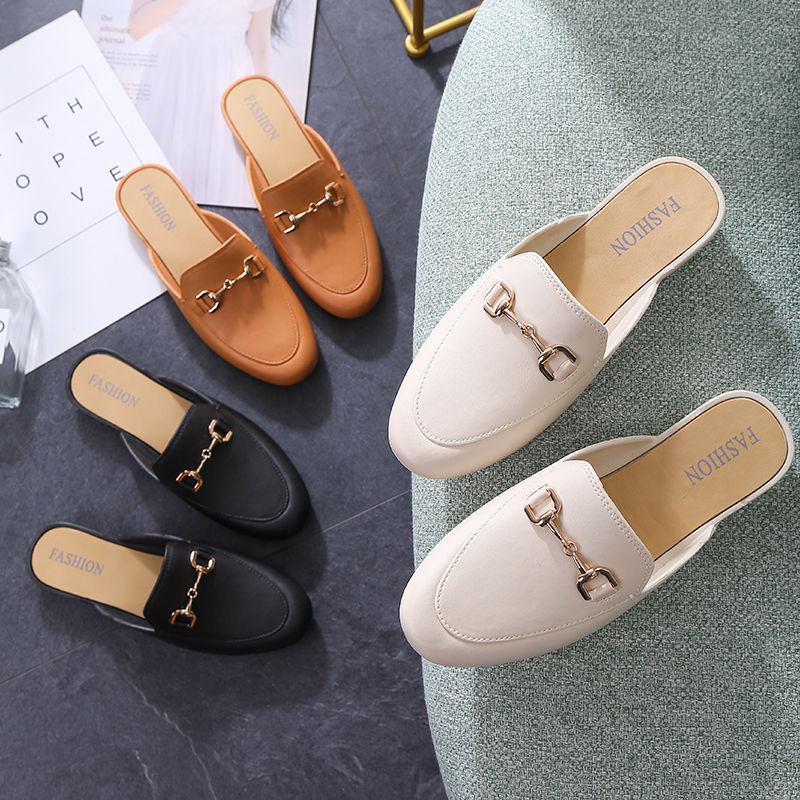 2021 cheap wholesale trendy sliders Flat Summer Baotou Casual Inventory PVC ladies slippers sandals flip flops Shoes Stock women