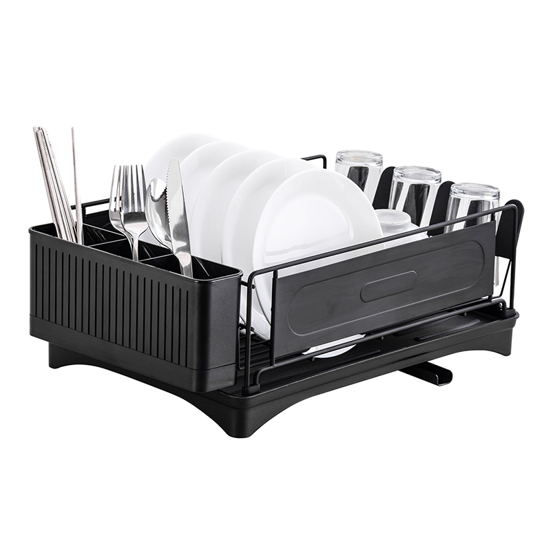 ORZ0628 High quality dish drainer with hanging cup holder kitchen storage rack
