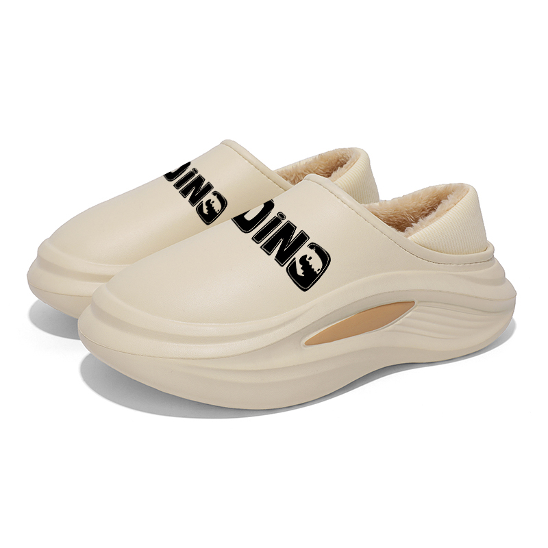 2024 New Arrival Cozy Chef Shoes Winter Slides Indoor Home Thick Bottom Platform Slippers for Men Keep Warm Clogs & Mules