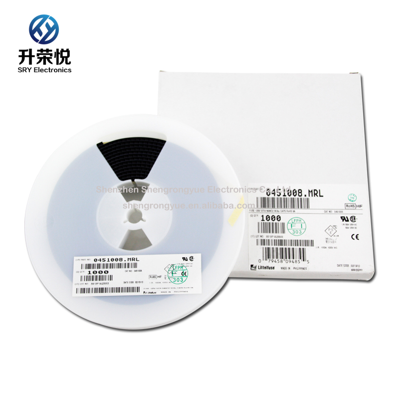 Новое и оригинальное Littelfuse 0451008.MRL нано предохранитель 8A 125 В поверхностного монтажа предохранитель