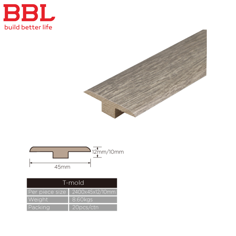 Кромкооблицовочная отделка BBL, 2400*45*12/15 мм, T-образная напольная фреза из МДФ