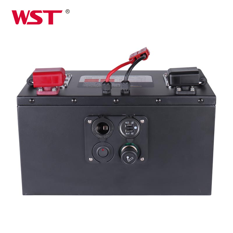 Комплект литий-ионных батарей WST Lifepo4 BMS, 12 В, 24 В, 50 Ач, литий-ионная батарея Lifepo4, блок питания для хранения энергии