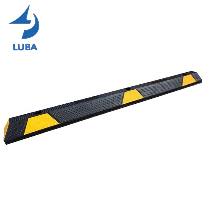 1650X150X100Mm Trapezoid Shape Locator Stopper Rubber Car Vehicle Stop Wheel Stopper
