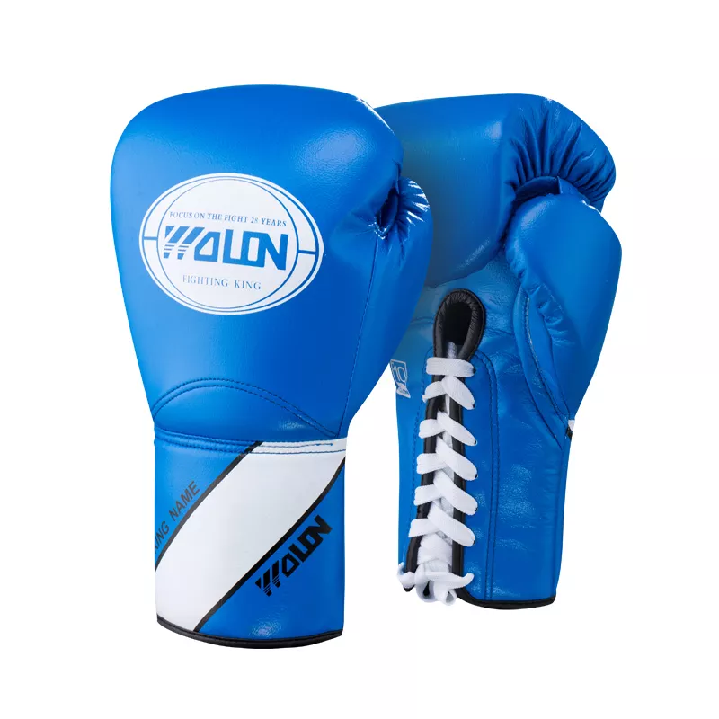 2024 leather Sparring Martial Arts Training custom logo 12OZ 14OZ 16OZ lace boxing gloves