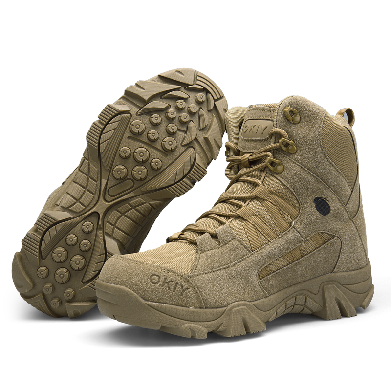 High quality non-slip leather hiking shoes wear-resistant men's outdoor hiking boots