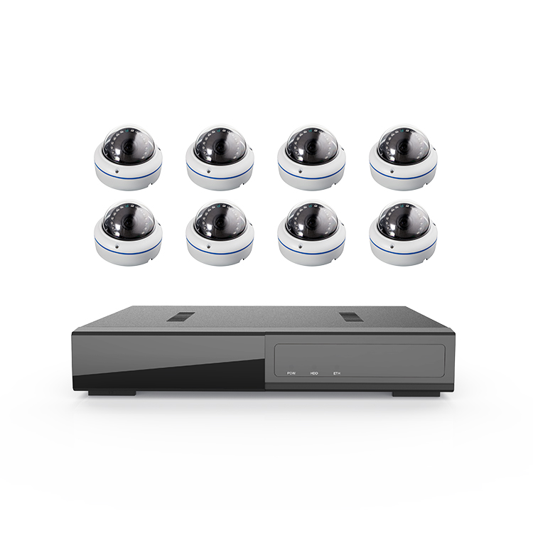 High Quality IP 2Mp H.265 8Ch Poe Nvr Security Camera CCTV Surveillance System With Sound & Nvr Kit PoE Camara Home Security Set