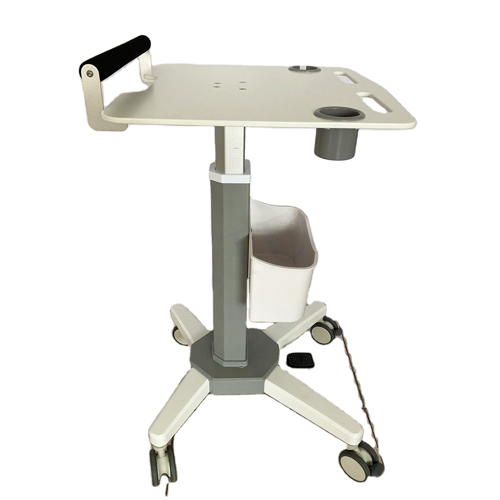Chariot Informatique Aluminium Good Supplier Big Dental Base Hospital Cart With Socket Universal Wheel For Hospital Medical