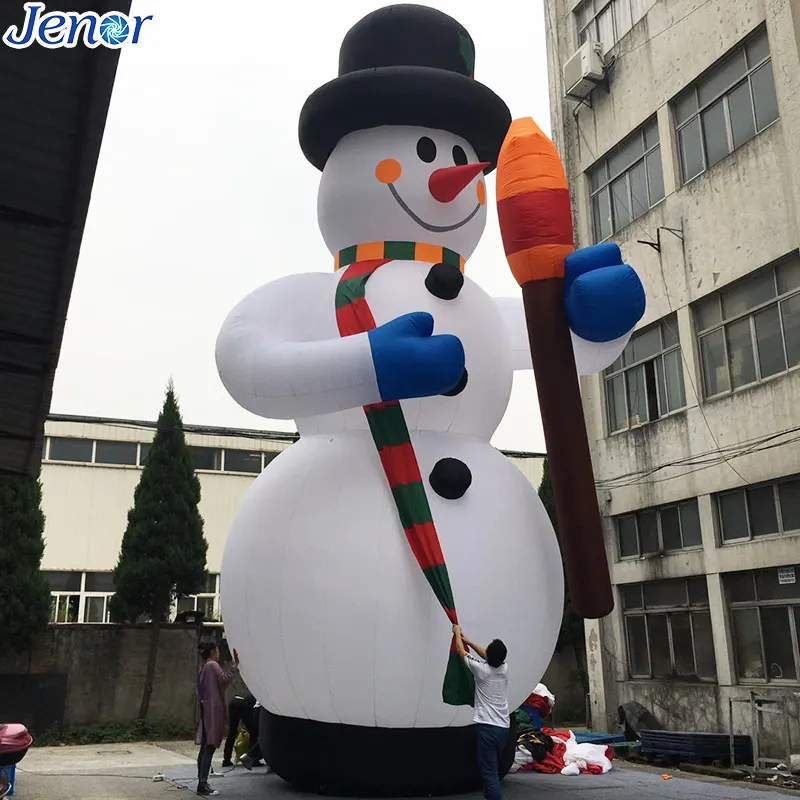 Huge 33Ft Inflatable Christmas Snowman Cartoon Character for Party Decoration