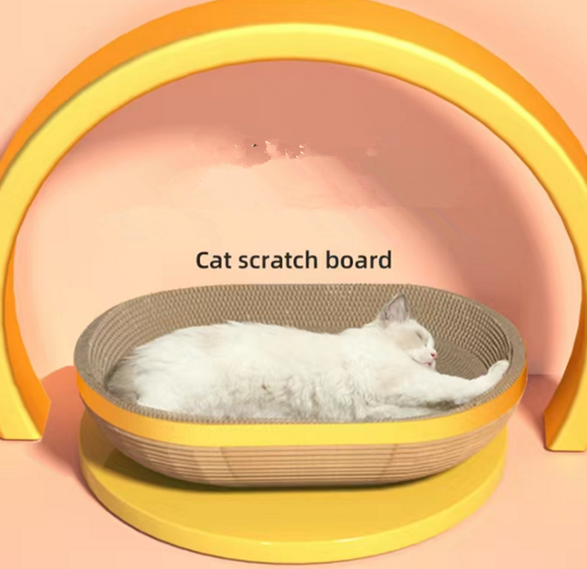 Овальная Когтеточка для кошек Lounge Cardboard Scratch Pad большая Когтеточка для кошек с когтеточкой разных размеров
