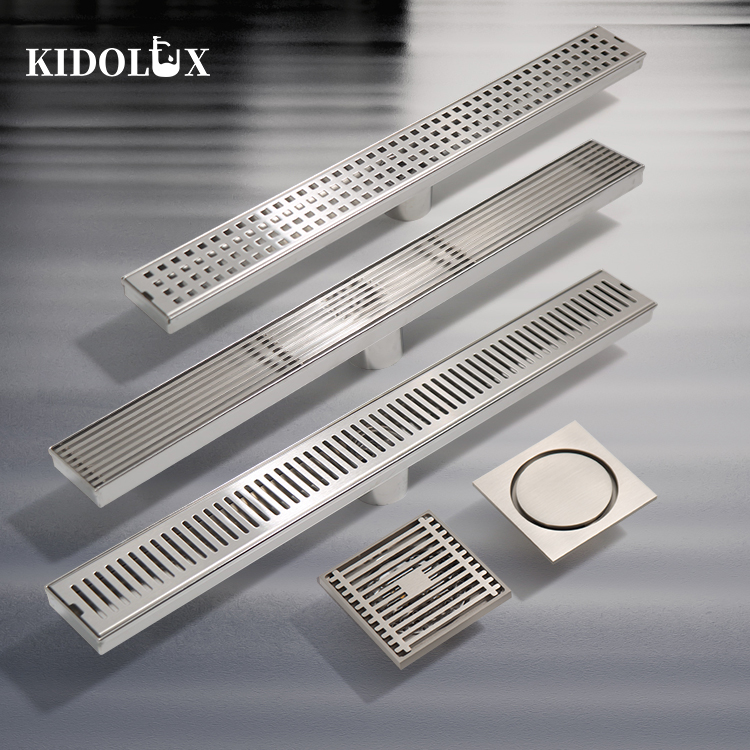 Bathroom Outdoor Anti Insect Stainless Steel Brass Concealed Hidden Waste Gate Shower Drainer Liner Floor Drain Grate Anti-odor