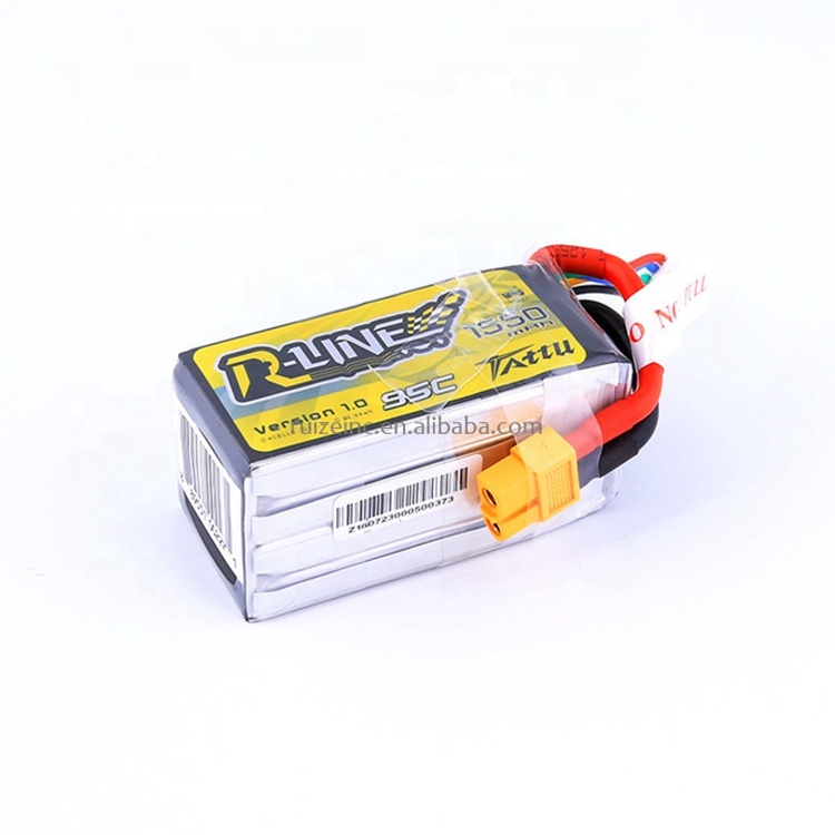 TATTU LiPo Battery 14.8V 95C 4S 1550mah / 1300mah XT60 violence lithium Li-Polymer Battery for FPV Racing Drone quadcopter toys
