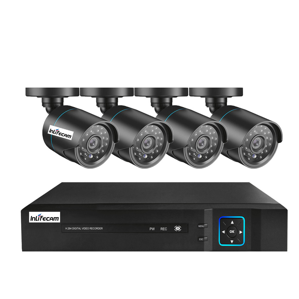 4CH AHD DVR система безопасности 1080P AHD камера Водонепроницаемый Открытый CCTV камера 1080P 2.0MP ночного видения AHD камеры скрытого видеонаблюдения комплект