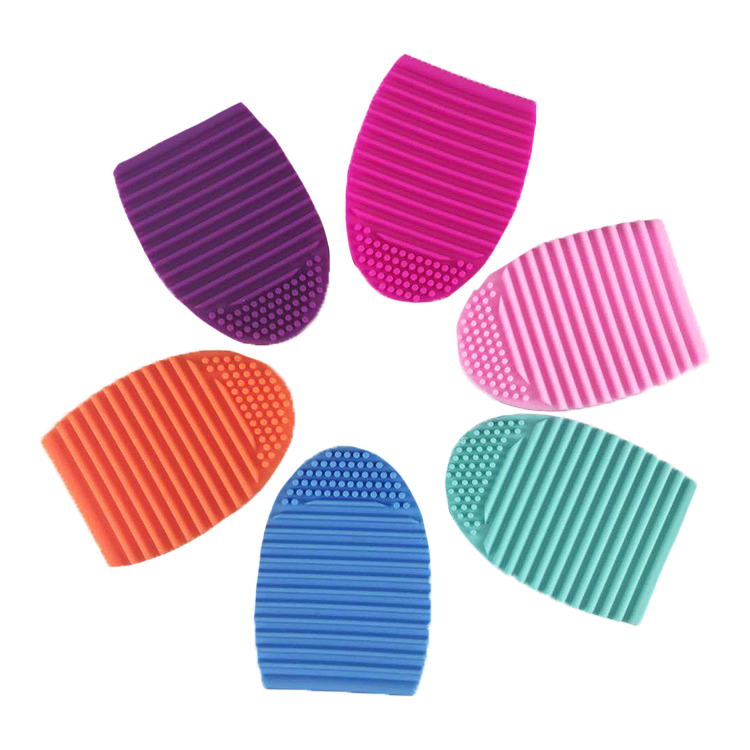 New design fashion creative portable egg shape silicone makeup brush cleaner egg tools