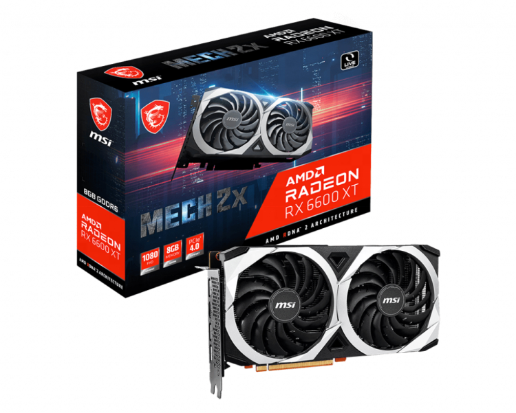 Видеокарты Radeon RX 6600 XT MECH 2X 8G rx 6600 xt