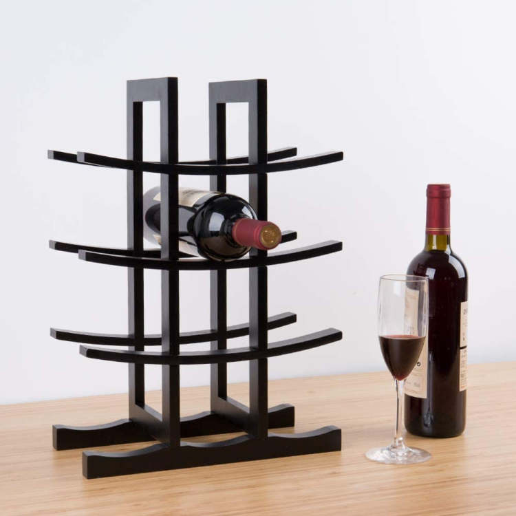Bamboo Wine Rack Hanging Bottle Rack Home Decoration Bamboo Wood Table Top Tree Wine Display Rack