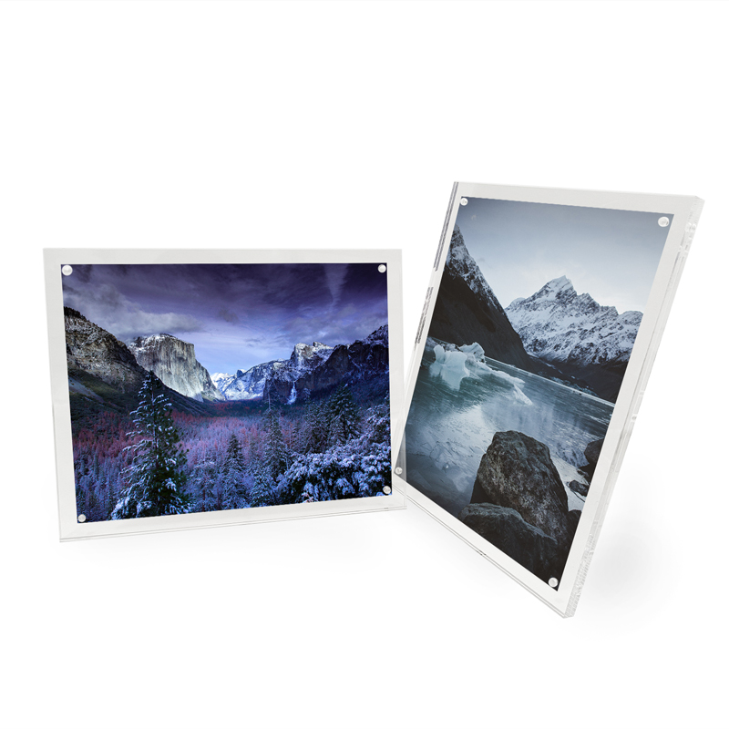 Whole Magnetic Fashion Sytle Square Photo Frame Double Sided Acrylic Picture Frame Cheap Home Decor Acrylic Floating Photo Frame