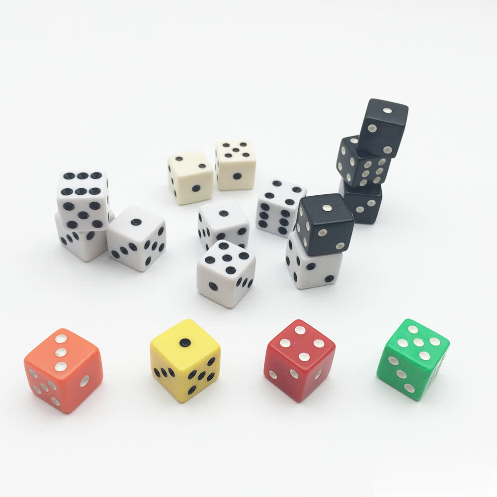 Оптовые продажи стандартных 16 мм игральных костей для настольной игры