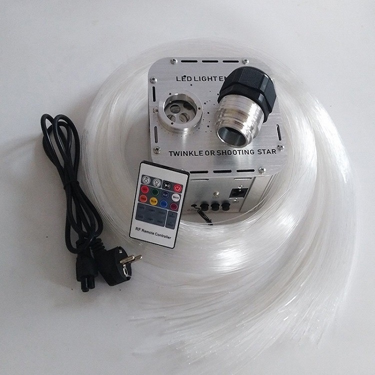 16w* 0.75mm* 2m* 200pcs Led Fiber Optic Star Light Source Night Light Cable with Changeable Colour for Bar Party Christmas