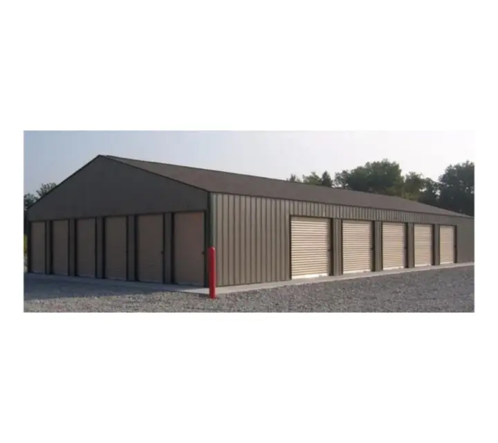 prefabricated house building self storage shed steel carport