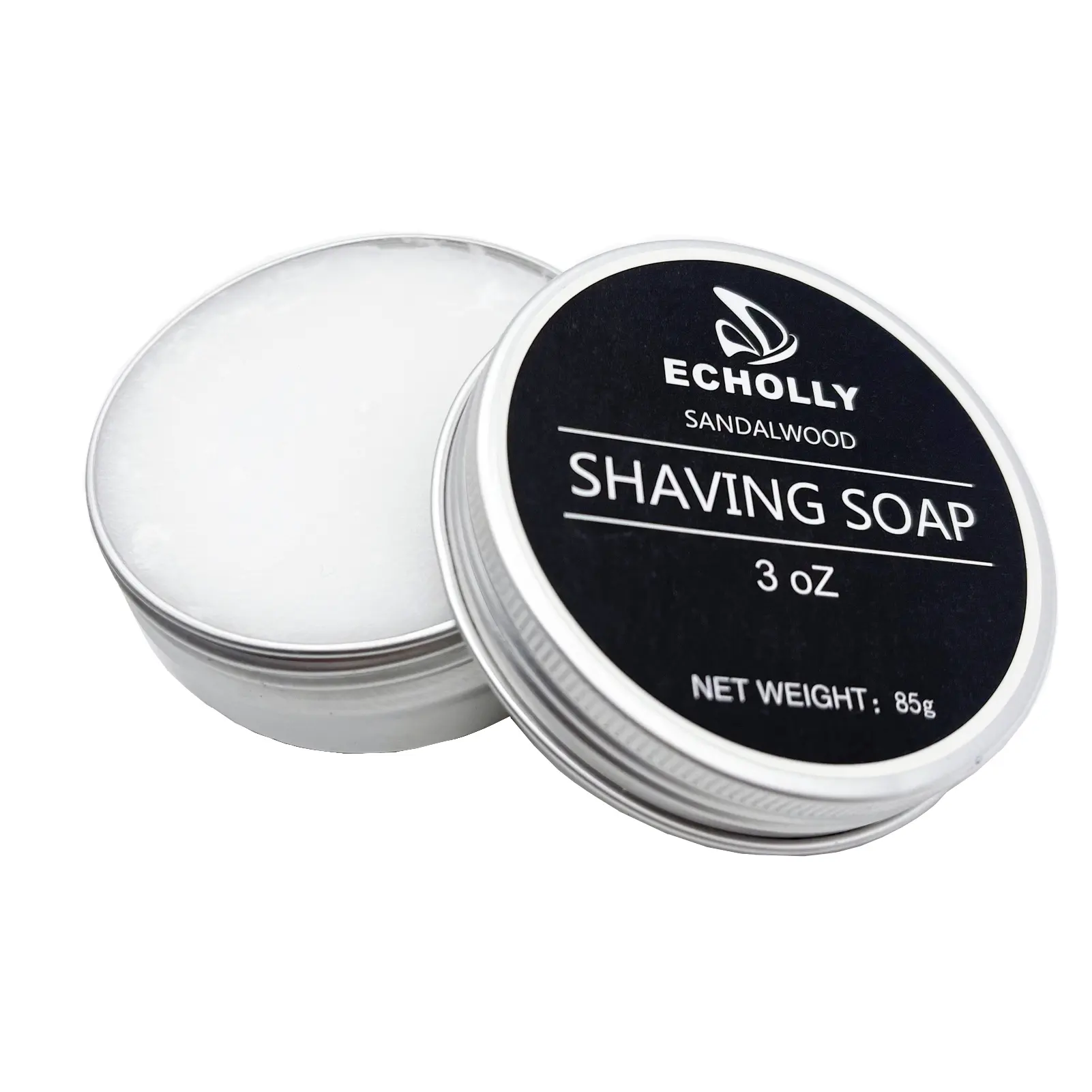 Custom Logo Sandalwood Shave Soap for Men Wet men's Shaving Cream Soap